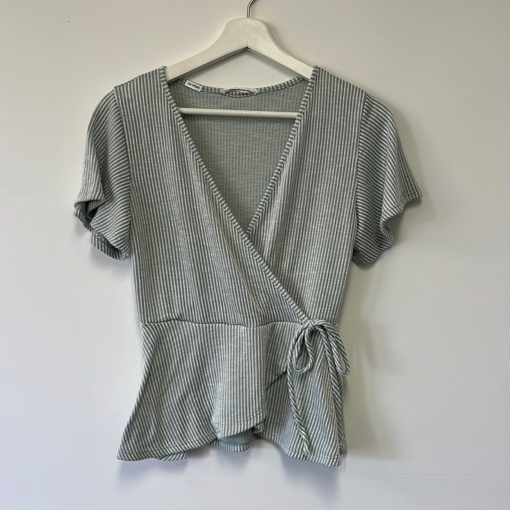 Marshall’s Green Striped Top - S